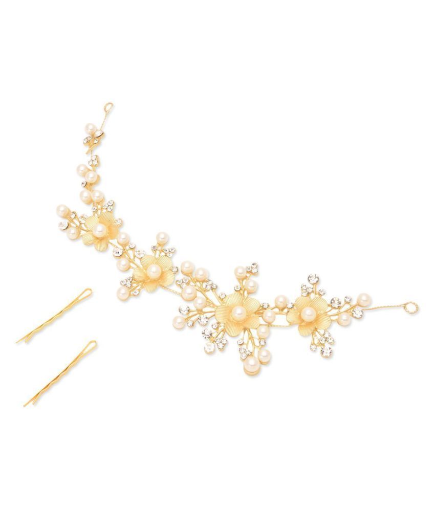 Sanjog Princess Crown Hair Band Tiara Fashionable Stone Hair Clip