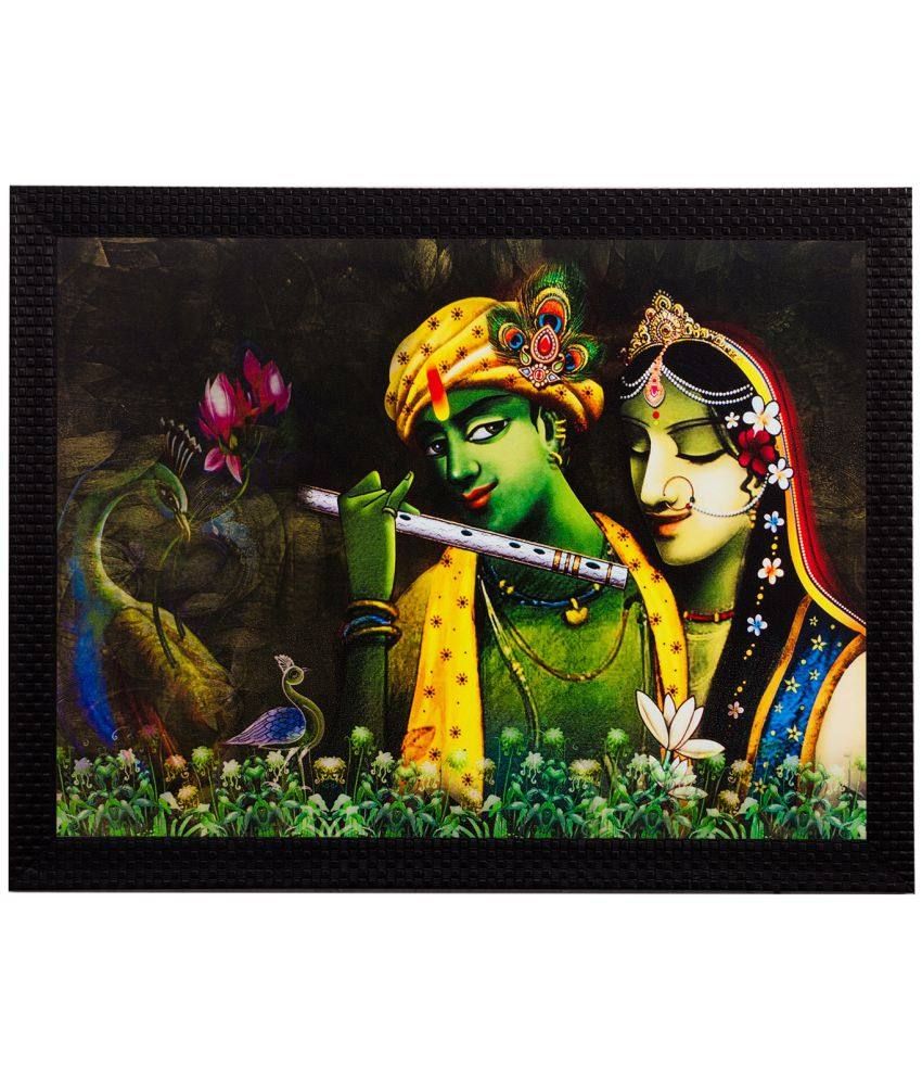     			eCraftIndia Multicoloured Radha Krishna Matt Textured Framed Artwork