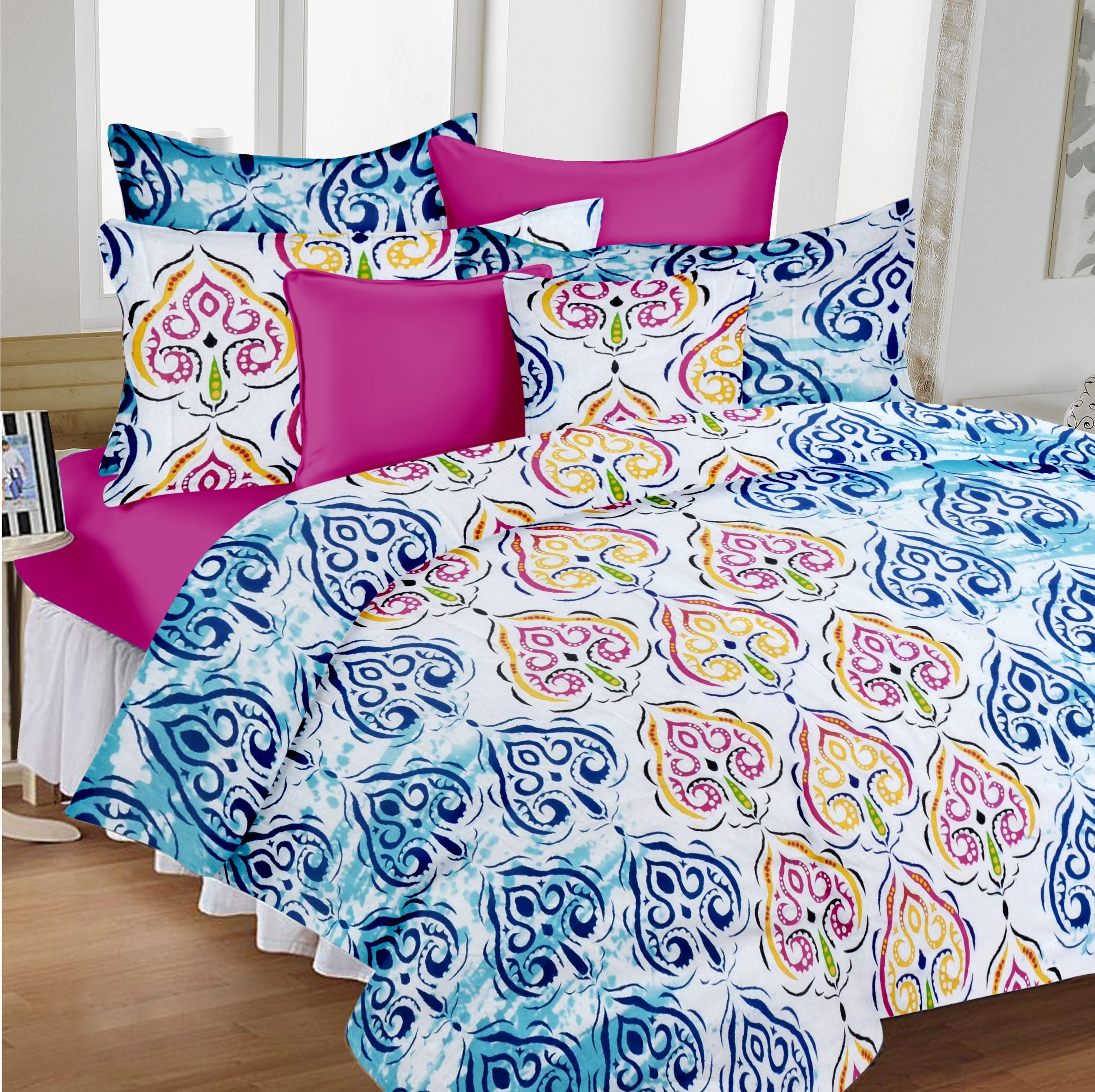 Divine Casa Pack Of 2 100 Cotton Double Bedsheets Combo Buy