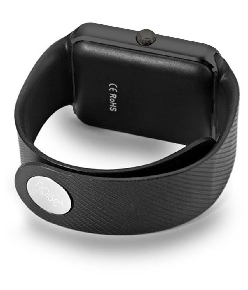 noise turbo black smartwatch black strap regular