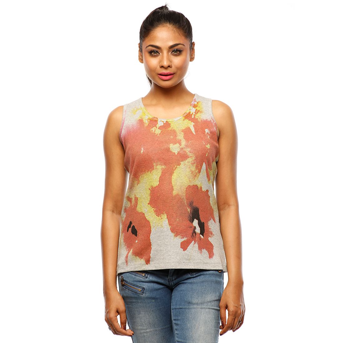     			Huetrap Multicolor Cotton Tank Tops