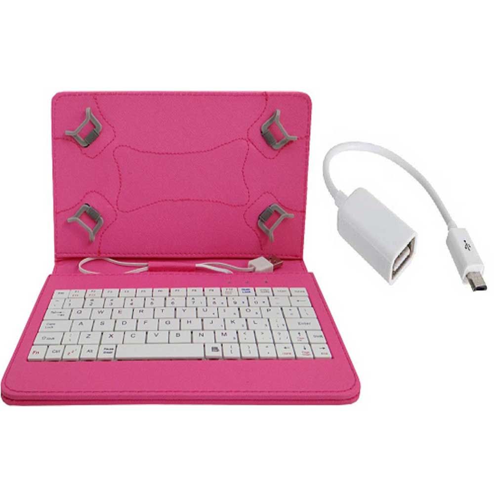 Hp Slate 6 Voice Tab Keyboard Cover By Angel Trading Pink Cases Covers Online At Low Prices Snapdeal India