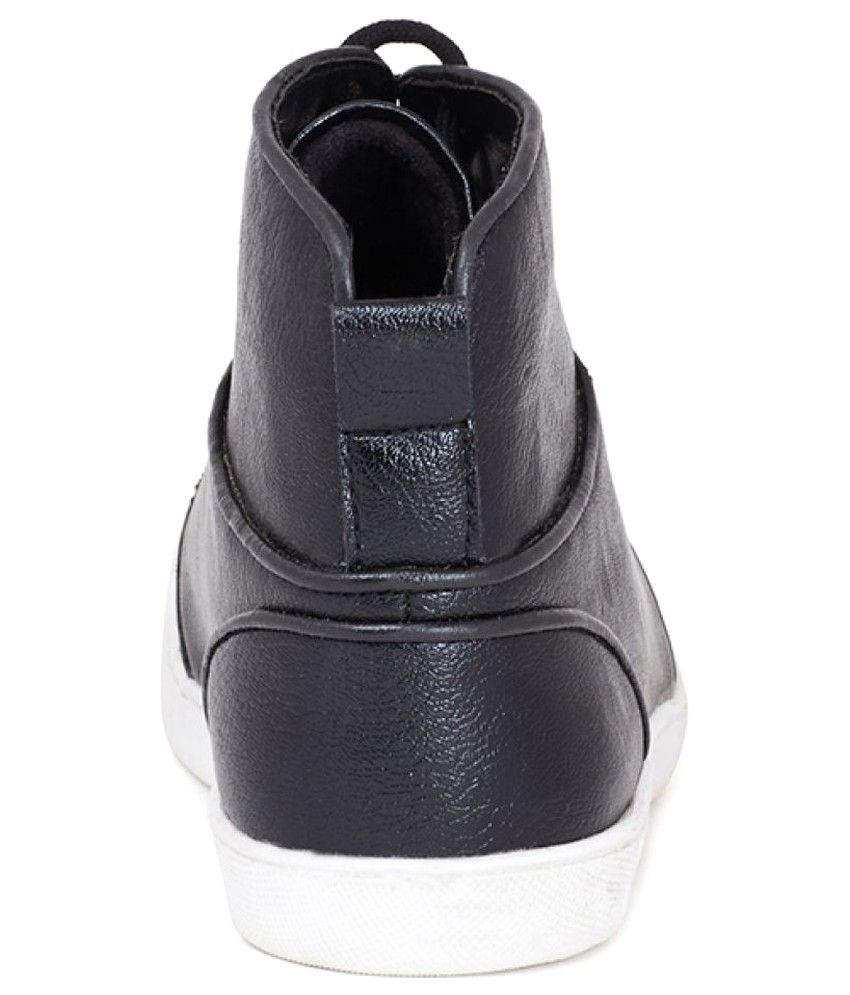 Incynk High Ankle Men Black Sneakers 