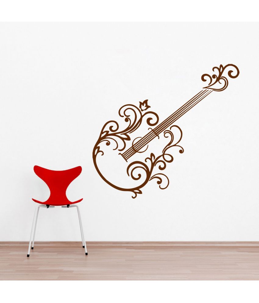     			Decor Villa Guitar PVC Wall Stickers