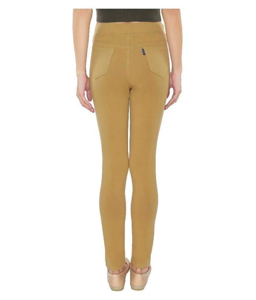 khaki jeggings