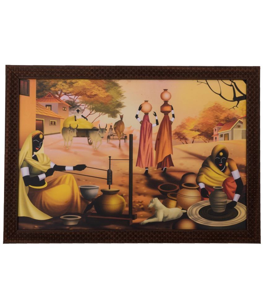     			eCraftIndia Wood Art Prints With Frame Single Piece