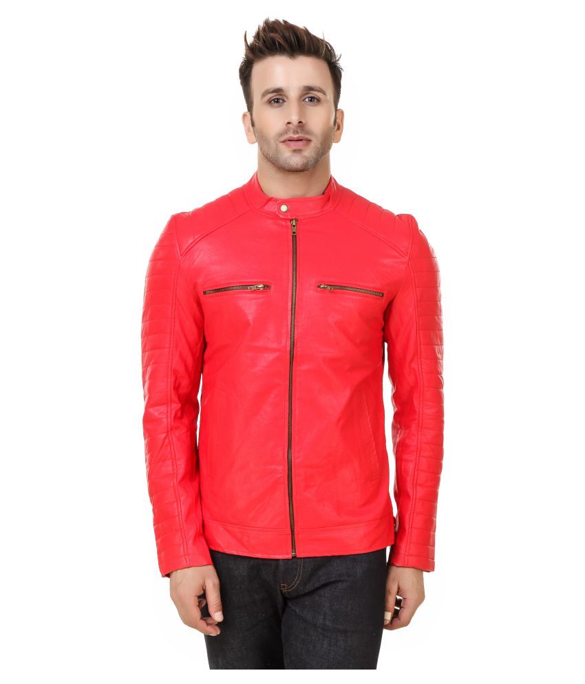 red biker pants