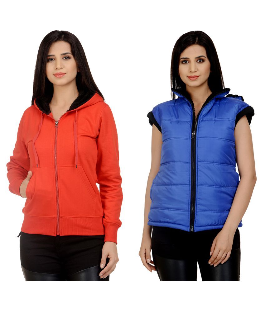 multicolour fleece jacket
