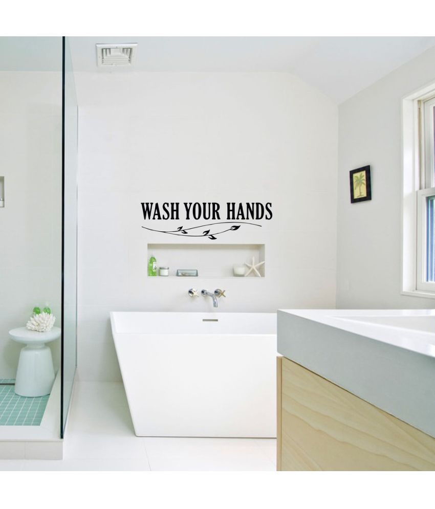     			Decor villa Wash Your Hand Vinyl Wall Stickers