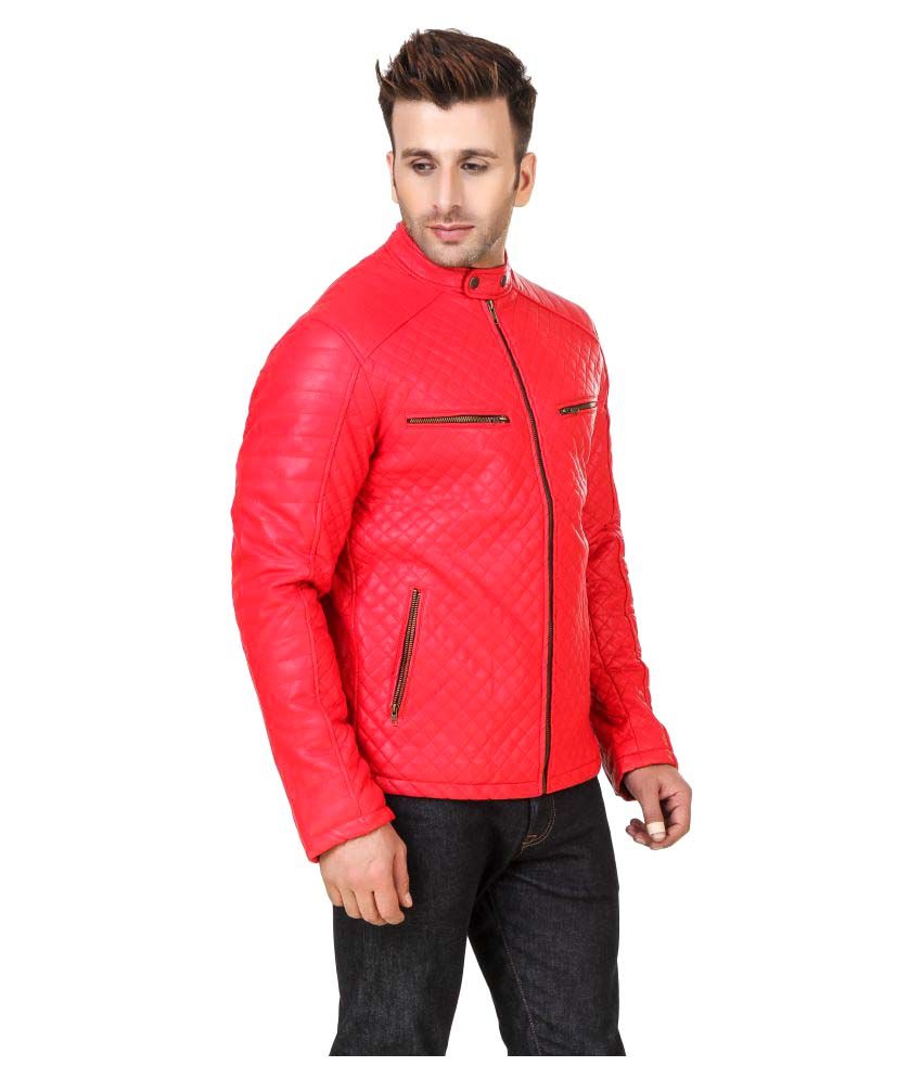 red biker pants