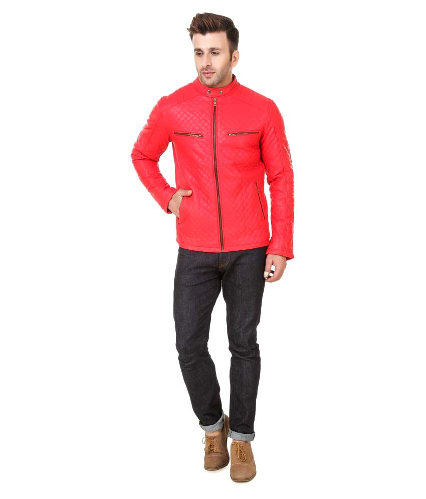red biker pants