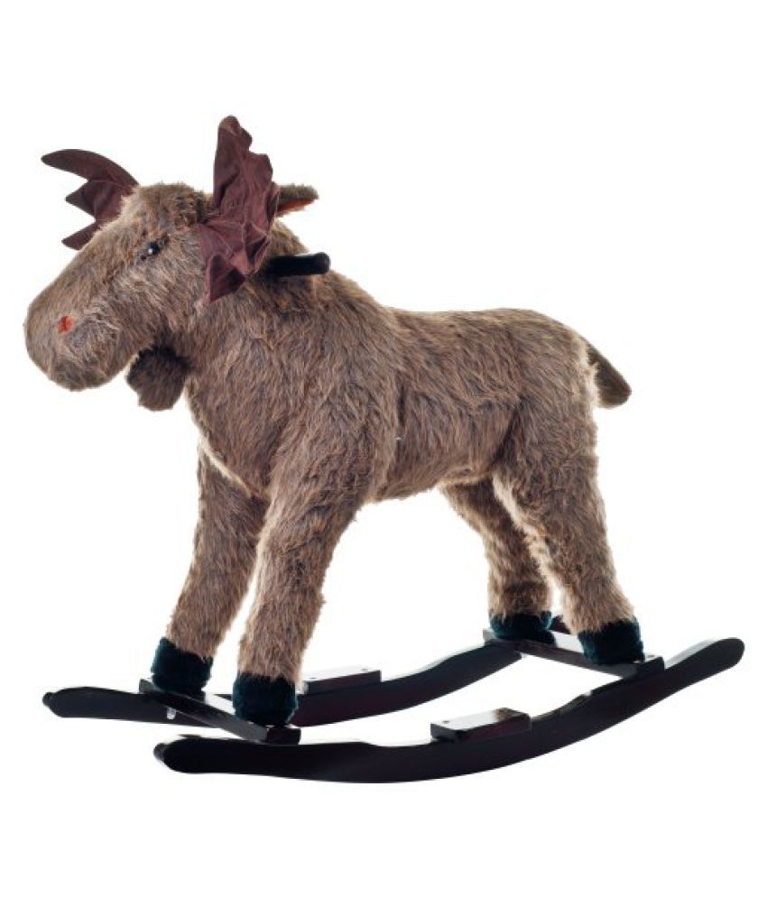 happy trails plush walking horse with wheels and foot rest