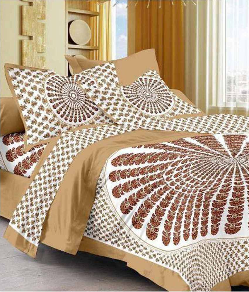 Shreeng King Cotton Traditional Bed Sheet Buy Shreeng King Cotton