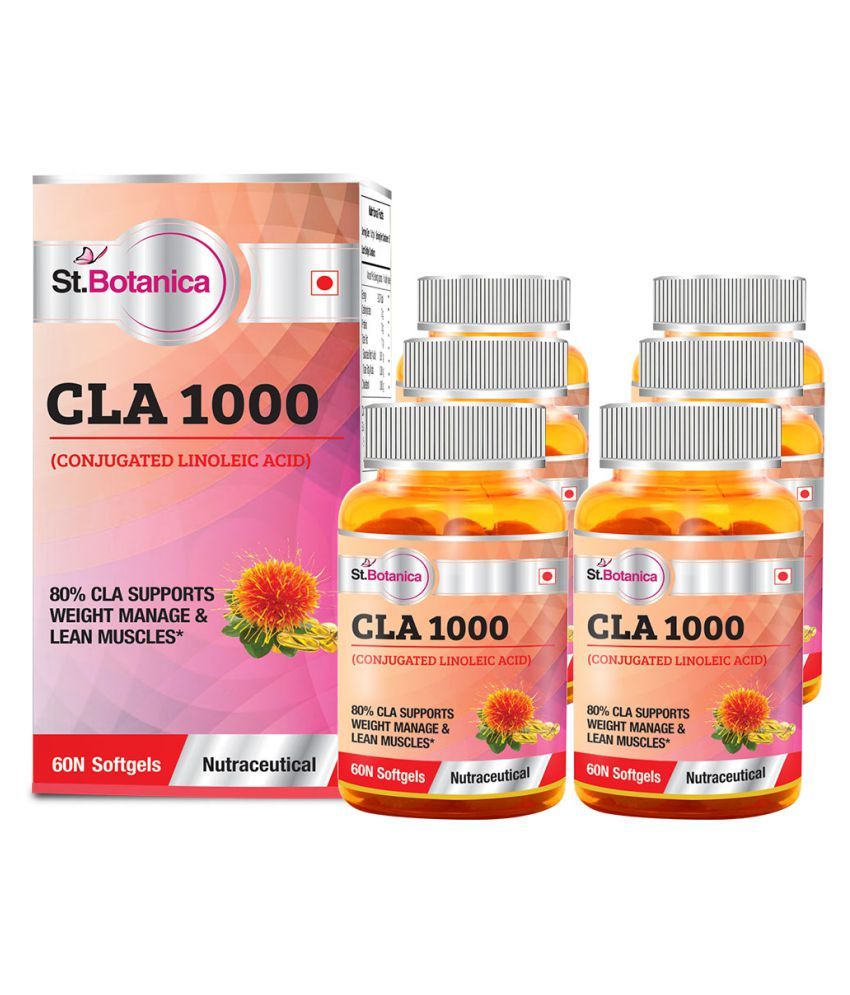 St.Botanica CLA 1000 (Conjugated Linoleic Acid) 60 Softgels 6 Bottles