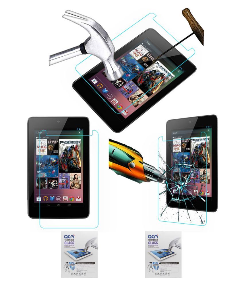 2 Pack Tempered Glass Screen Protector For Google Nexus 7 1st Gen 2012 Tablet