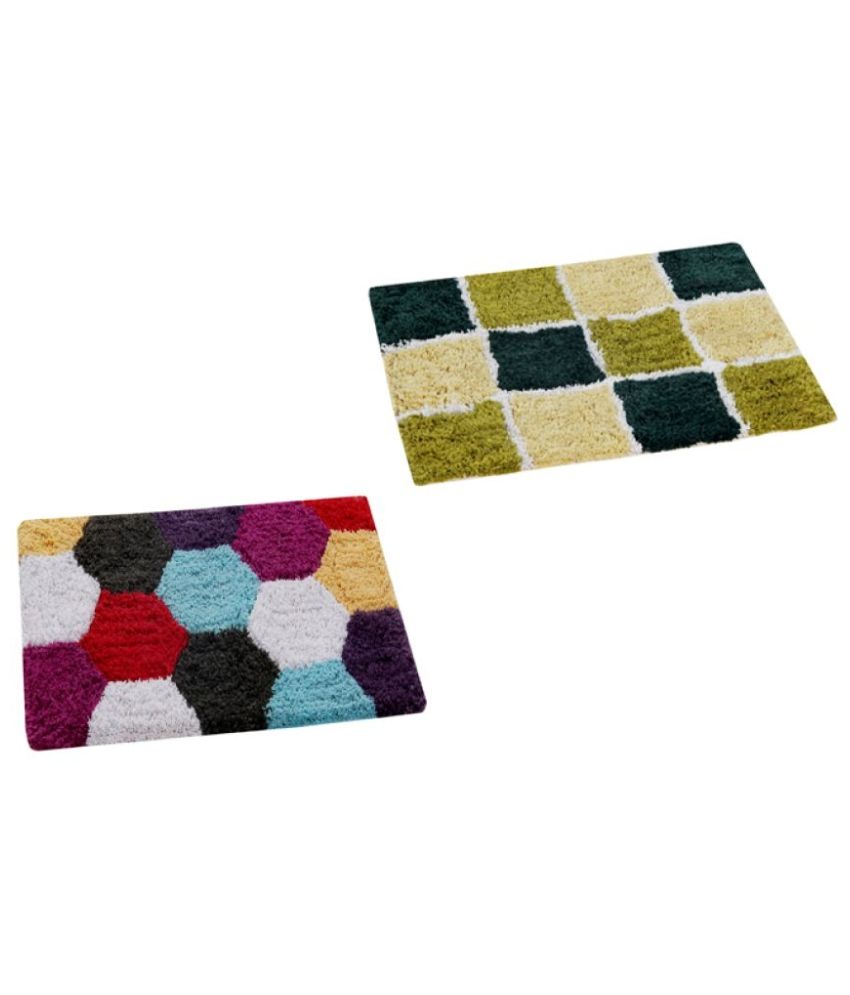     			Aazeem Multi Set of 2 Anti-skid Door Mat