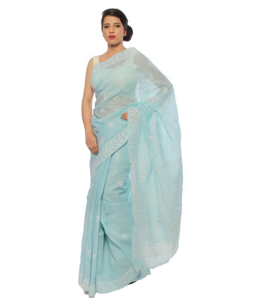 chikan saree party wear