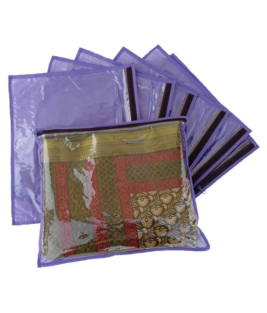 Indi Bargain Purple Saree Covers - 6 Pcs