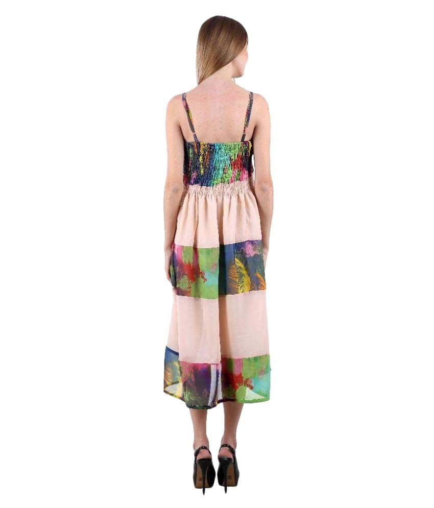 Selfiwear Multi Color Georgette Bodycon - Buy Selfiwear Multi Color Georgette Bodycon Online at 