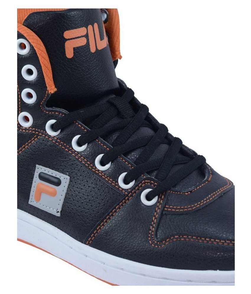 black fila sneakers for men