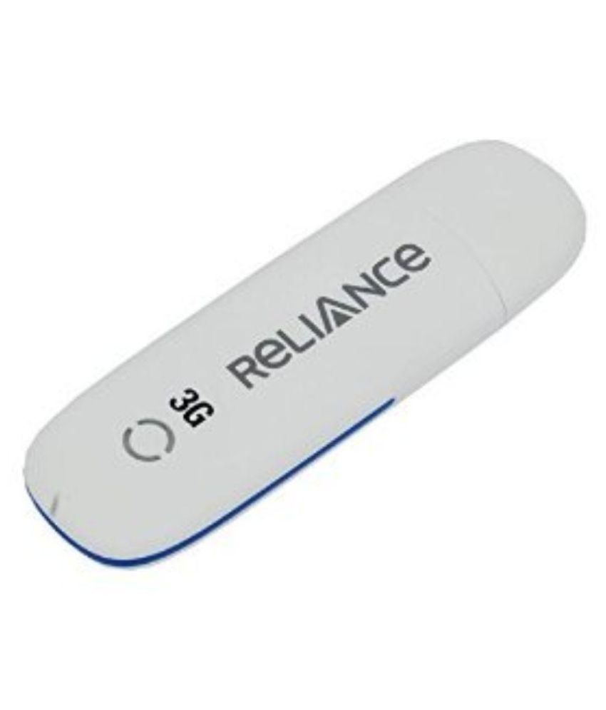     			Reliance 3G White Data Cards