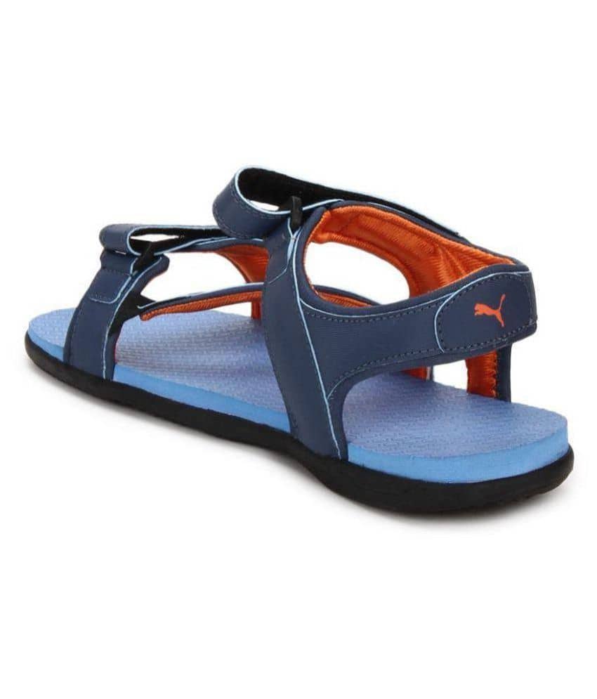 puma blue sandals
