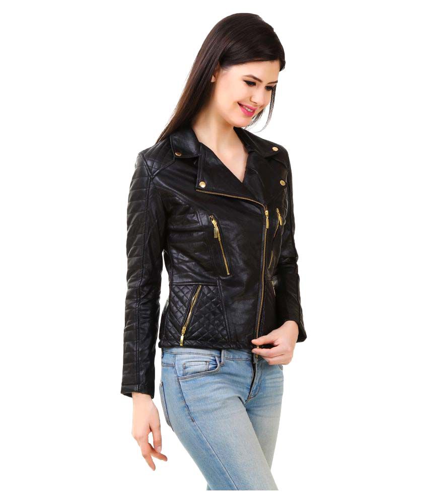 Buy ShemRock Black PU Leather Biker Online at Best Prices in India ...