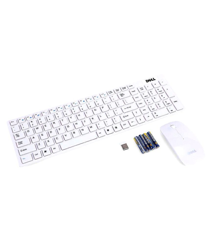 Dell k688 White Wireless Keyboard Mouse Combo