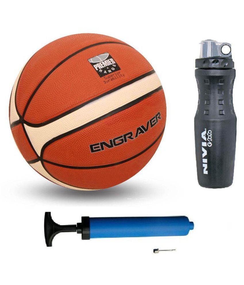 Nivia Engraver Basketball Ball Size 6 With Nivia Sipper Free