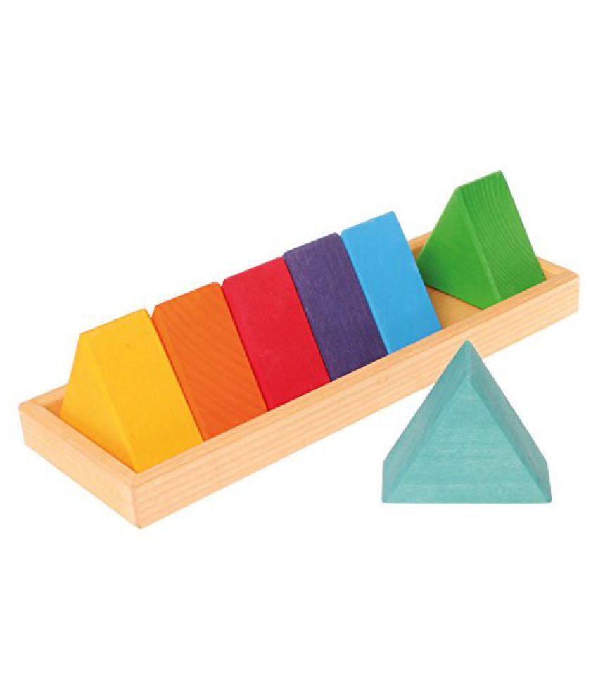 Grimms Large Shapes & Colors Building Set, Part 2 Colorful Wooden