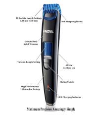Nova 20 Lock in Length Settings Pro Beard Trimmer ( Black )
