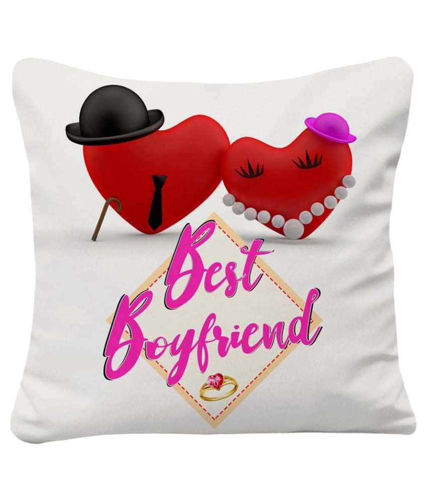 Sky Trends Best Boyfriend Printed Cushion Cover Best Gift