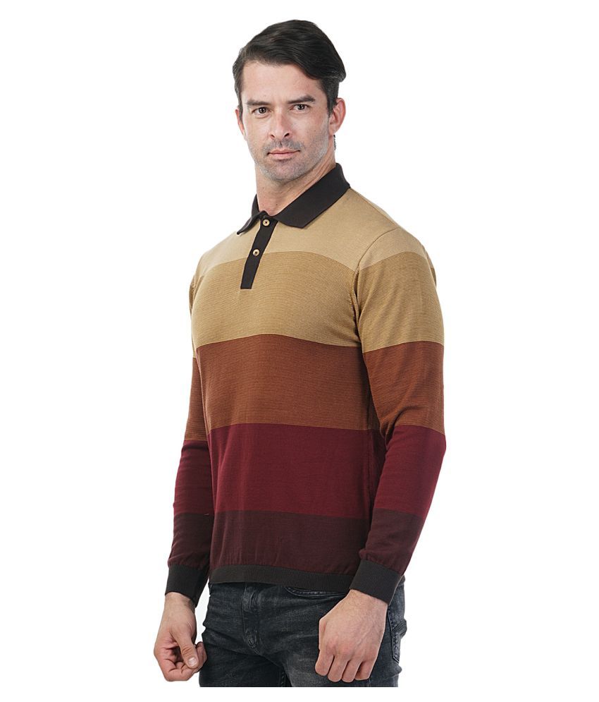 Kalt Brown Spread Collar Sweater Buy Kalt Brown Spread Collar Sweater