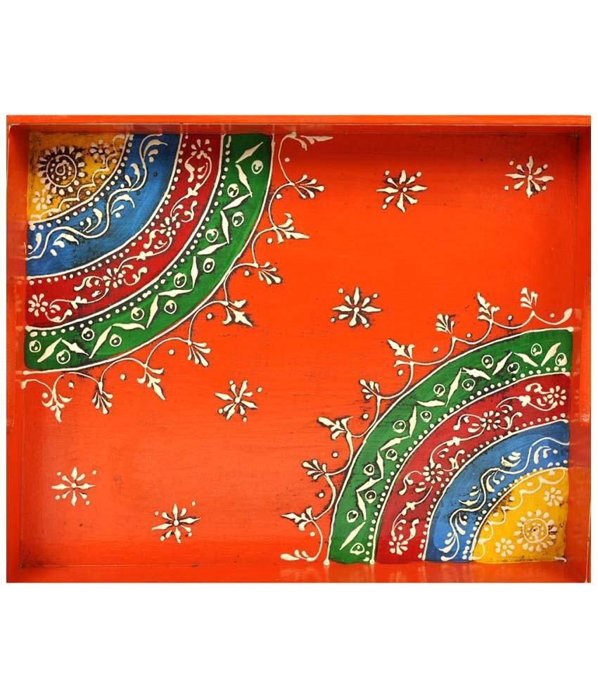 Lal Haveli Wooden Trays 1 Piece Buy Online at Best Price in India Snapdeal