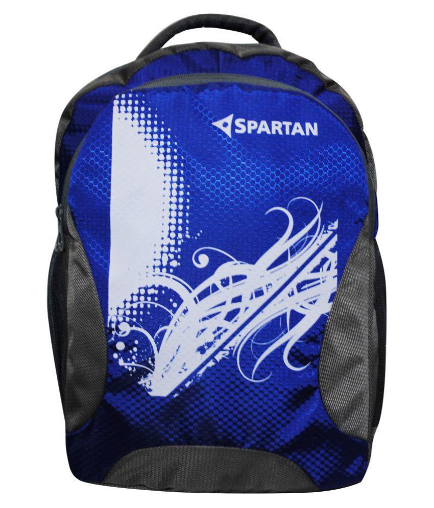     			Spartan Blue Polyester School Bag
