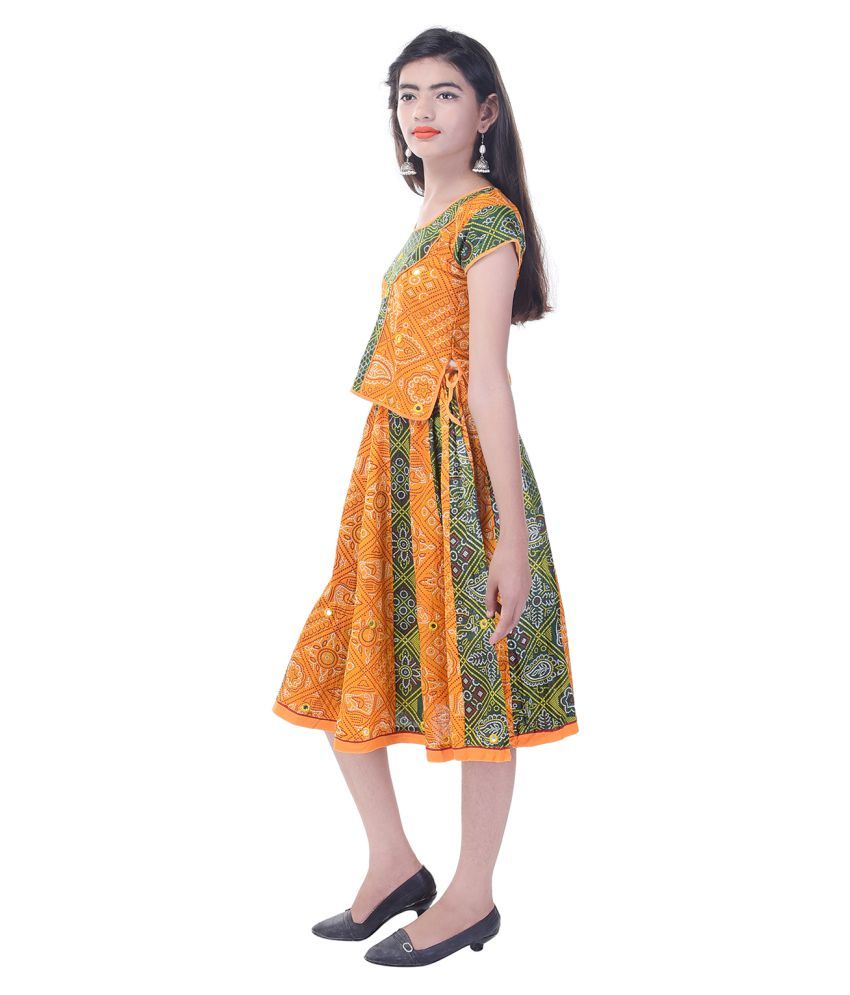 Rajasthani Sarees Multicolour Cotton Top And Bottom Set Buy Rajasthani Sarees Multicolour