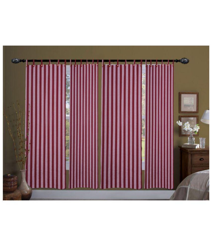    			SBN New Life Style Set of 4 Window Loop Curtains Stripes Multi Color