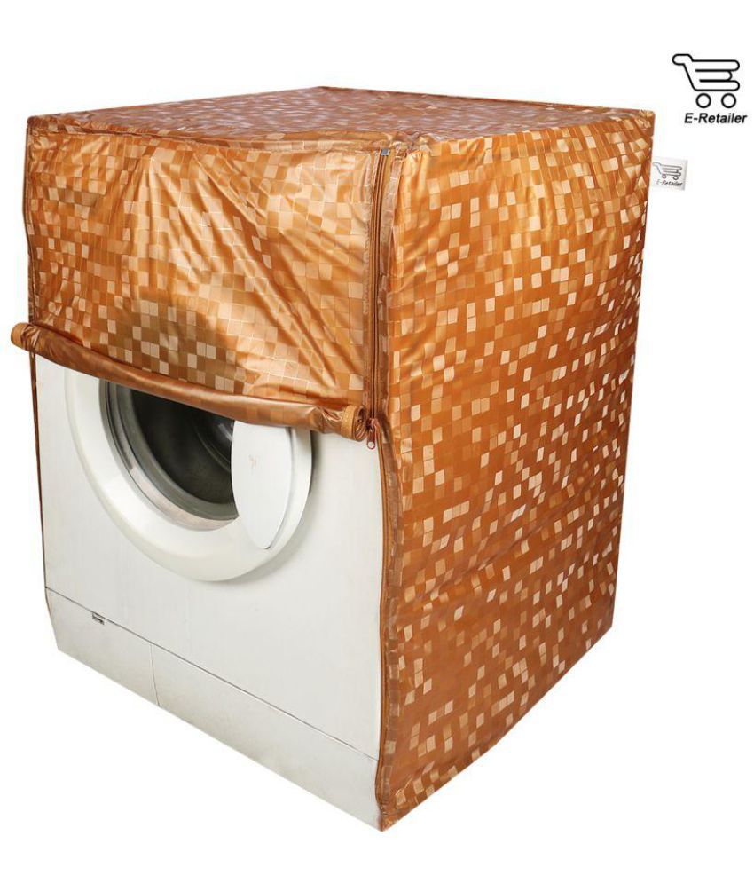     			E-Retailer Single PVC Orange Square Design Front Loading 5KG To 8KG Washing Machine Covers