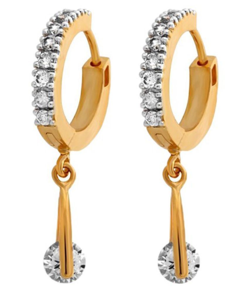     			Youbella Golden Alloy Drop Earrings for Women