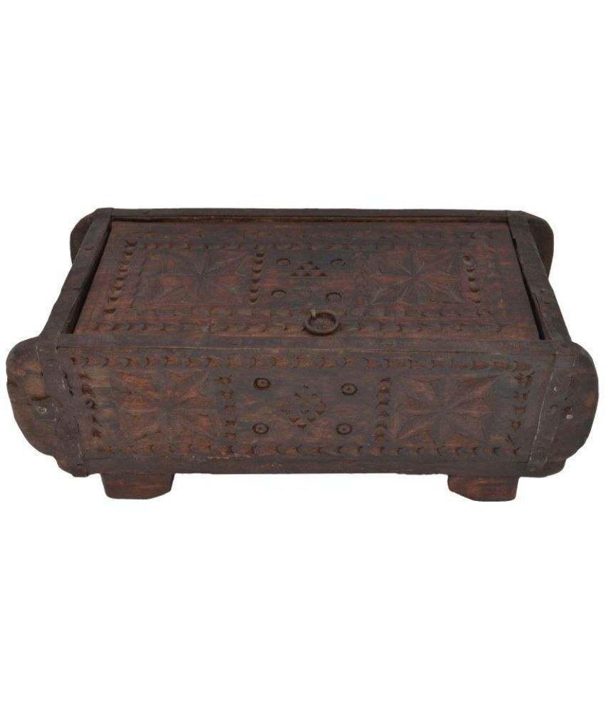 Artlivo Vintage Wooden 2 Niche Rectangular E Box Artlivo Vintage Wooden 2 Niche Rectangular E Box Container Set Of 1