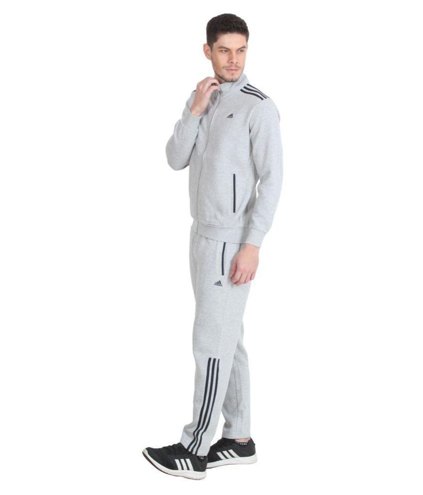 Adidas Light Grey Cotton Tracksuit 