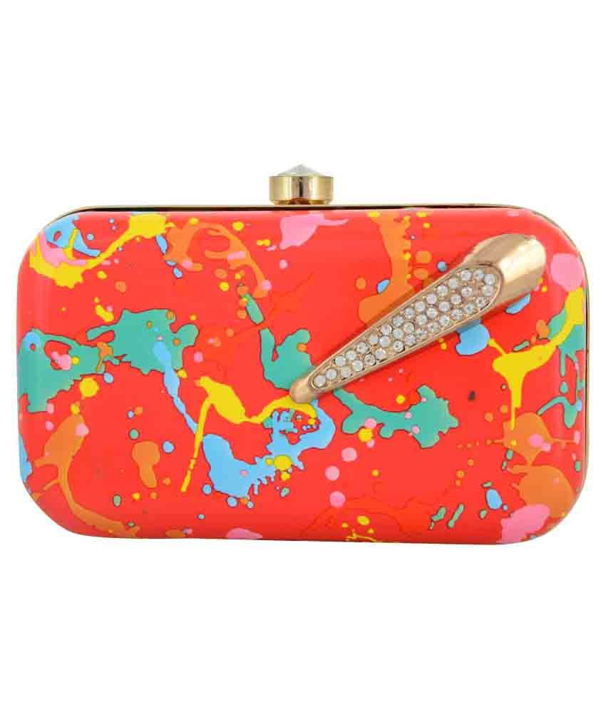Buy Tooba Handicraft Multi Fabric Box Clutch at Best Prices in India