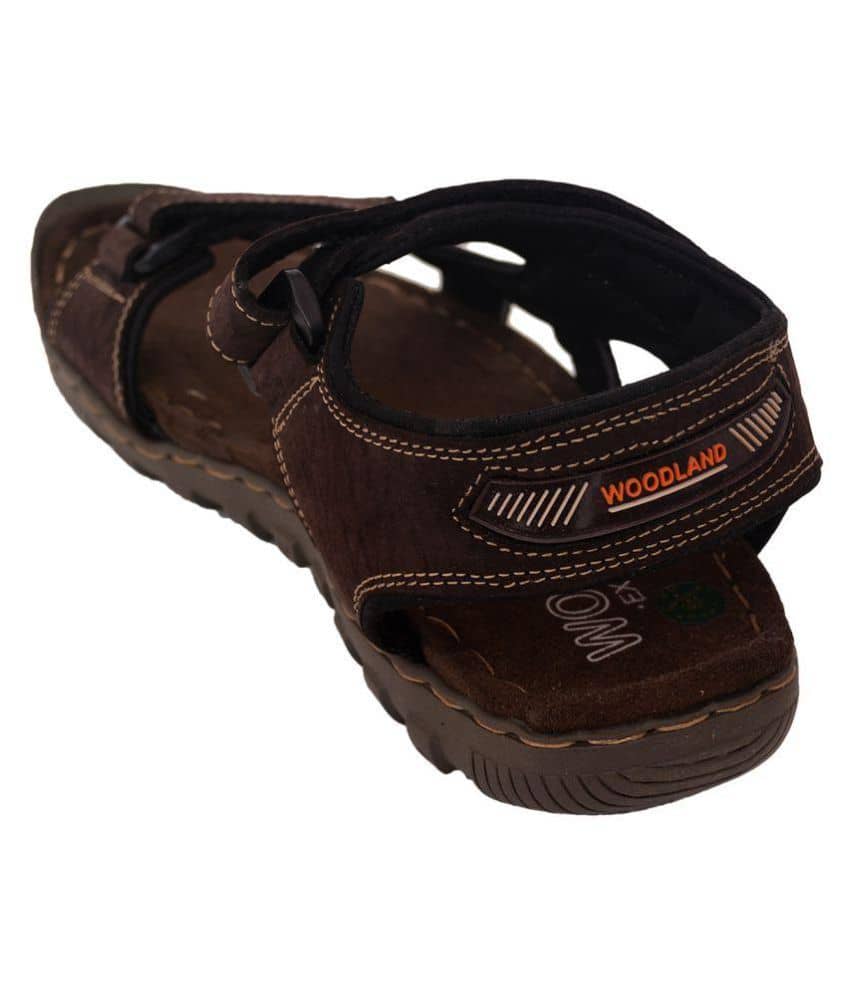 woodland brown floater sandals