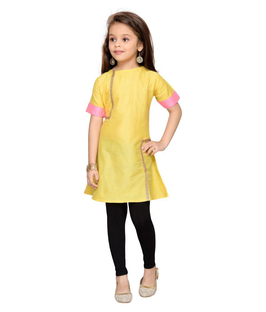 lemon yellow colour kurti