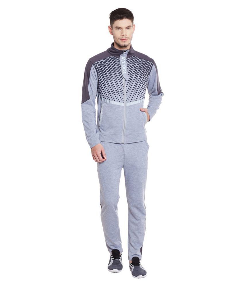 grey and white tracksuit mens