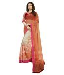 Shaily Retails Orange and Beige Georgette Saree