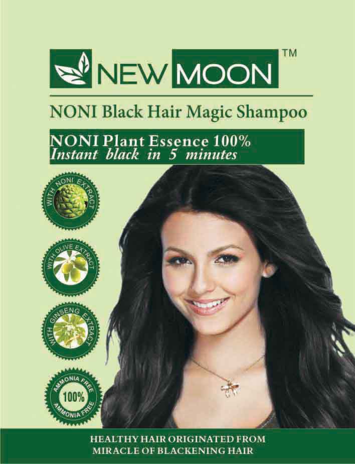 New Moon Noni shampoo gel hair color Permanent Hair Color Black 15 ml Pack  of 20: Buy New Moon Noni shampoo gel hair color Permanent Hair Color Black  15 ml Pack of