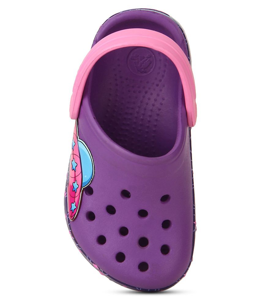 fluffy purple crocs