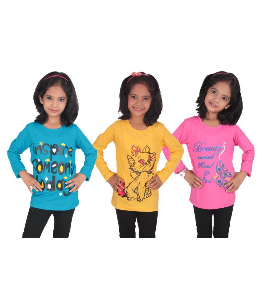     			Diaz Multicolor T-shirts - Pack of  3