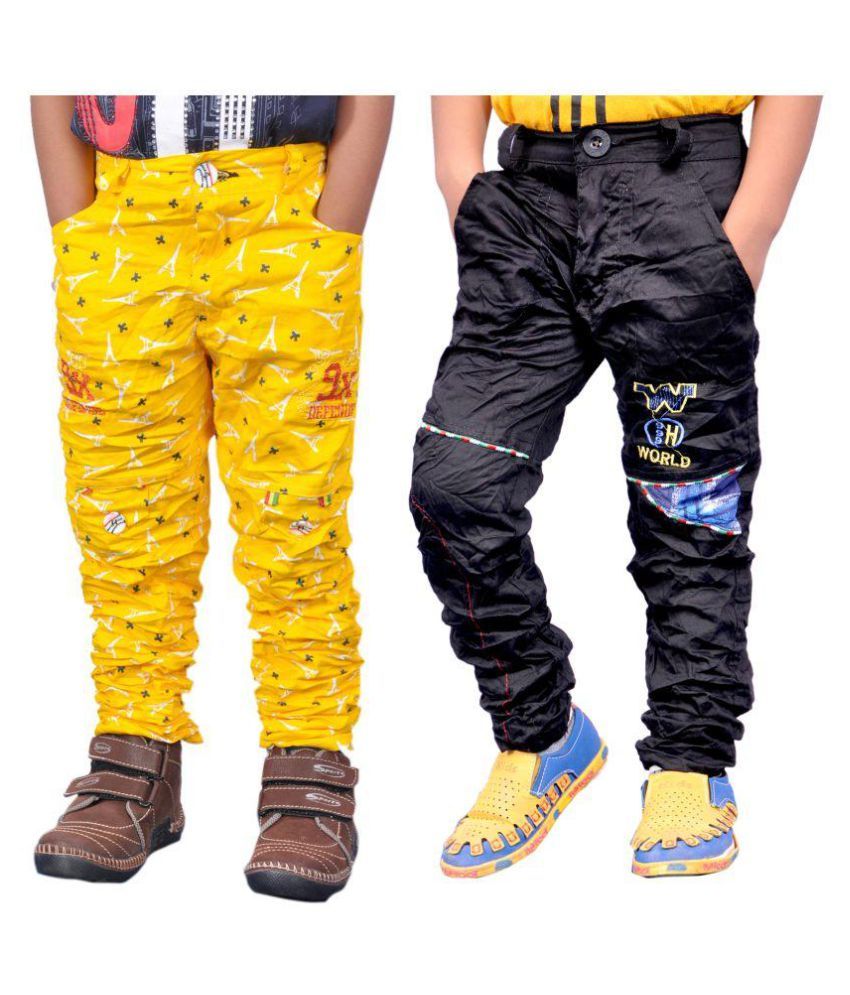 AD & AV Multicolour Cotton Pants - Set of 2 - Buy AD & AV Multicolour Cotton Pants - Set of 2 